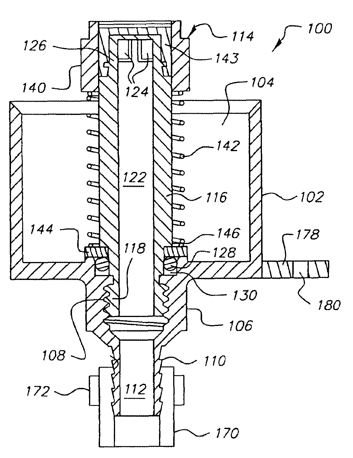 Cup and probe assembly for use in a valve system for transferring a liquid between two sources