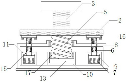 Damping supporting structure for electrical mechanical equipment