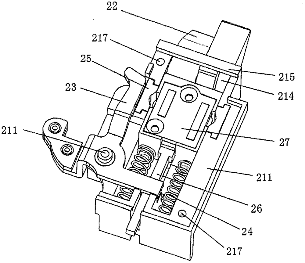 Latch bolt self-locking module structure of full-automatic lock body
