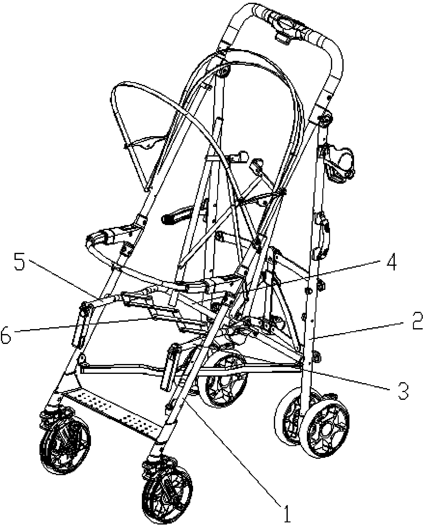 Hard cushion structure for child umbrella-stroller