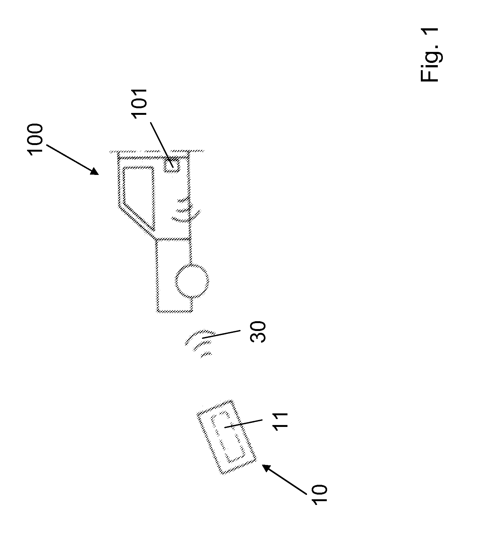 Method for displaying information from an id transmitter