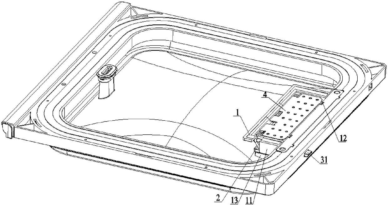 Locking structure, cover and bench-type embedded steam stove