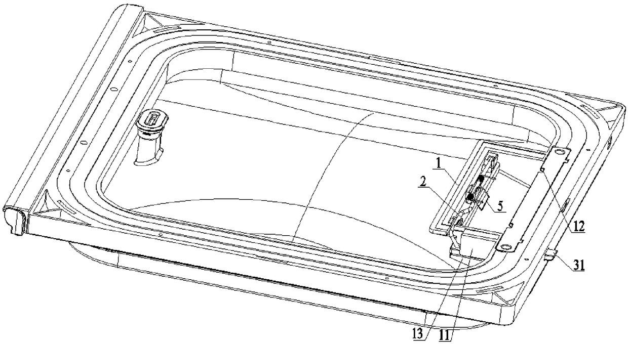 Locking structure, cover and bench-type embedded steam stove