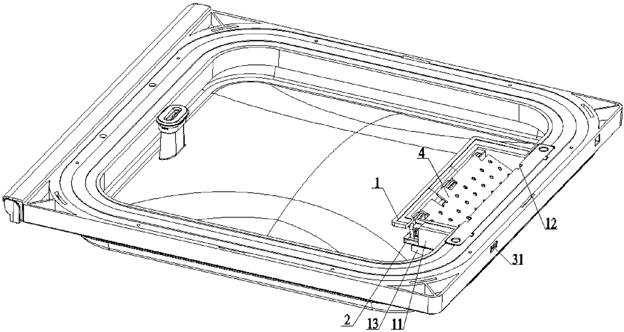 Locking structure, cover and bench-type embedded steam stove