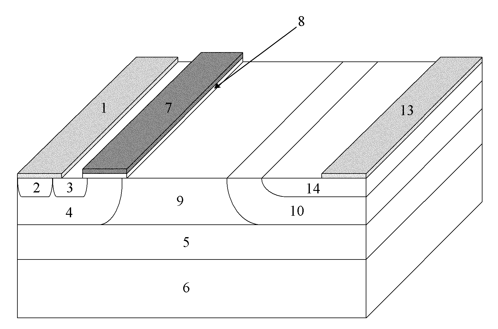 SOI-LIGBT (silicon on insulator-lateral insulated gate bipolar transistor) device with split anode structure