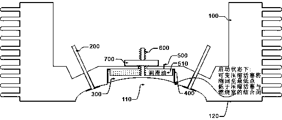 Variable compression piston