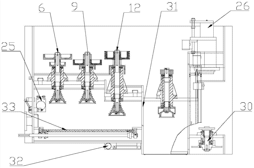 Vertical type water tank wire drawing machine