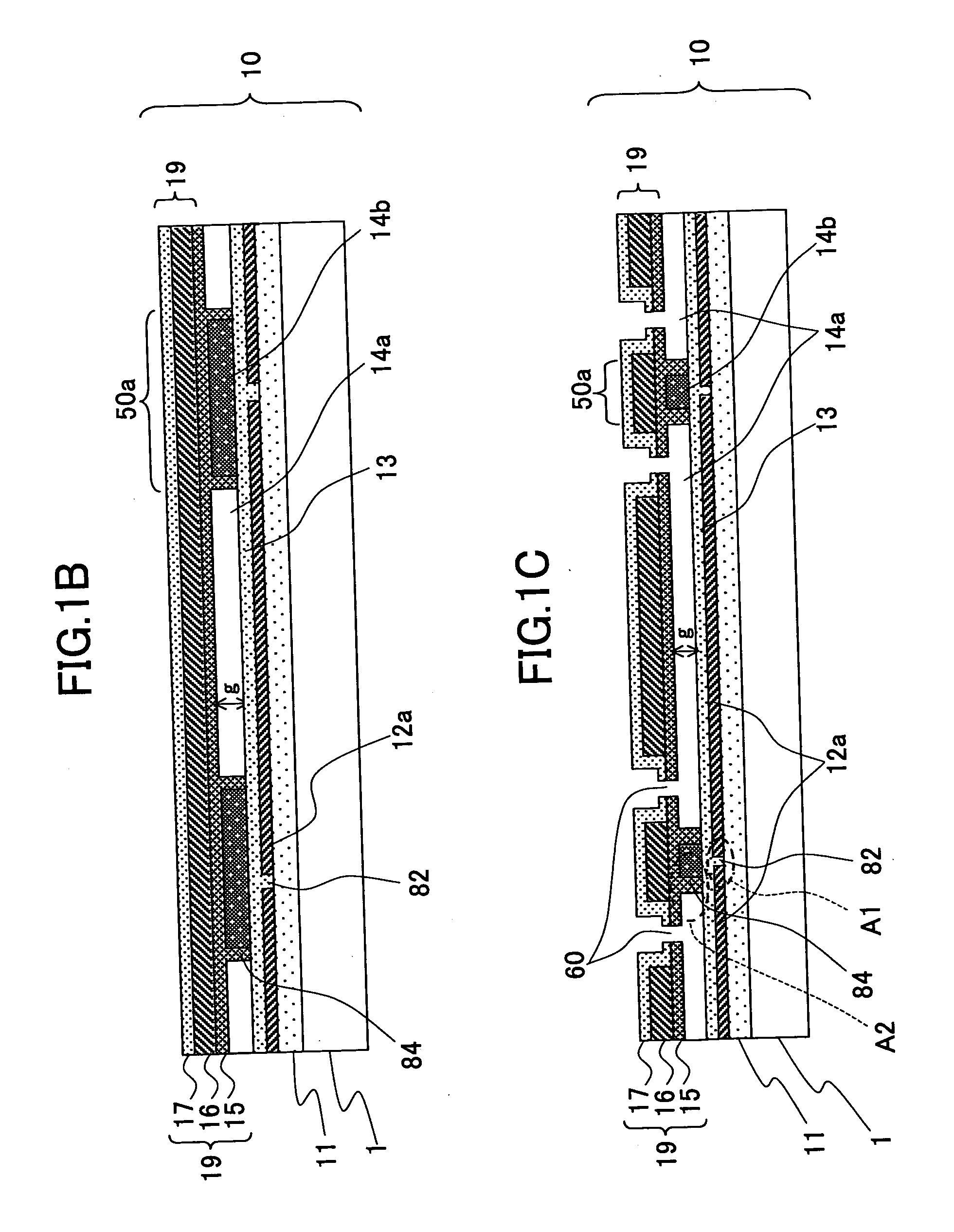 Electrostatic actuator formed by a semiconductor manufacturing process