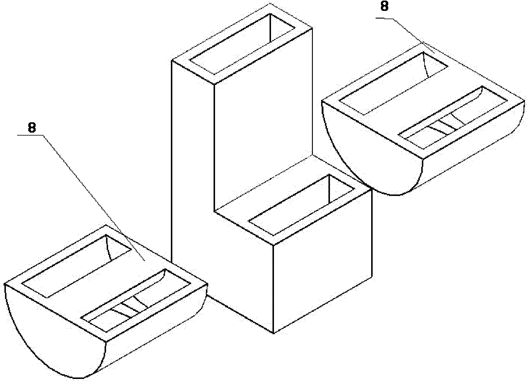 Uniform gas flow gas inlet device and uniform gas inlet method for vapor deposition