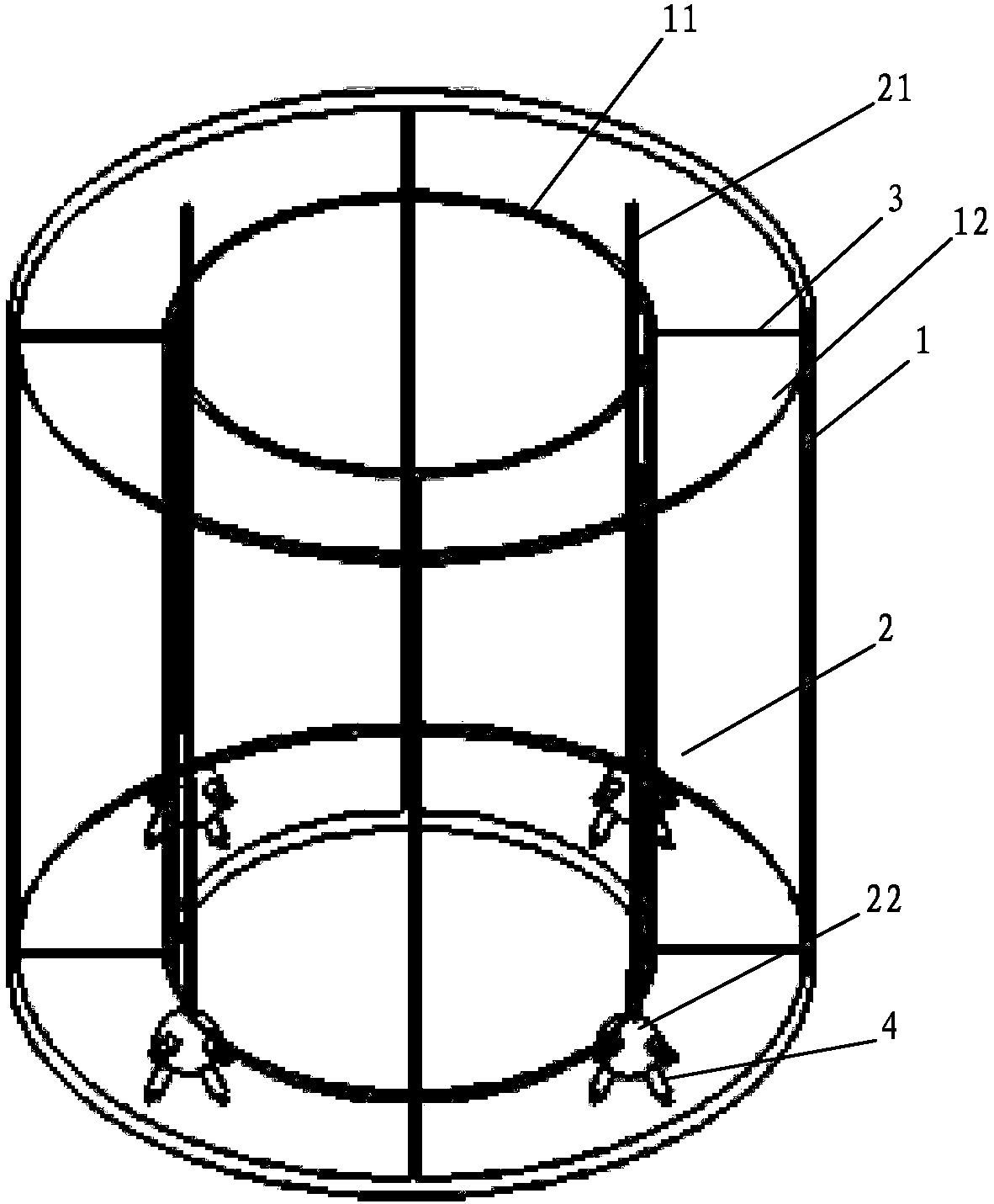 Shock absorbing device of tuned mass damper (TMD) for draught fan and mounting method thereof
