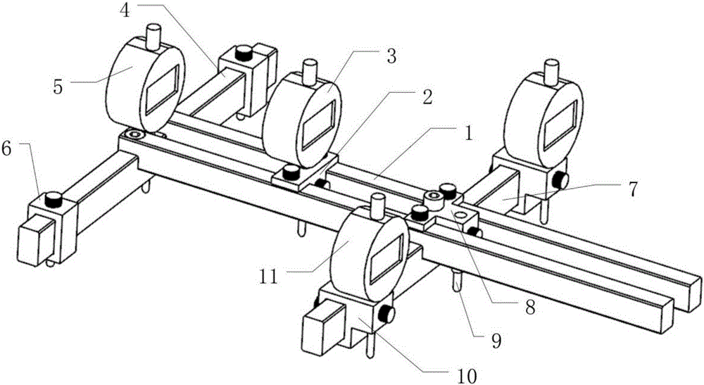 Wall plate part bending and warping deformation measurement device and method
