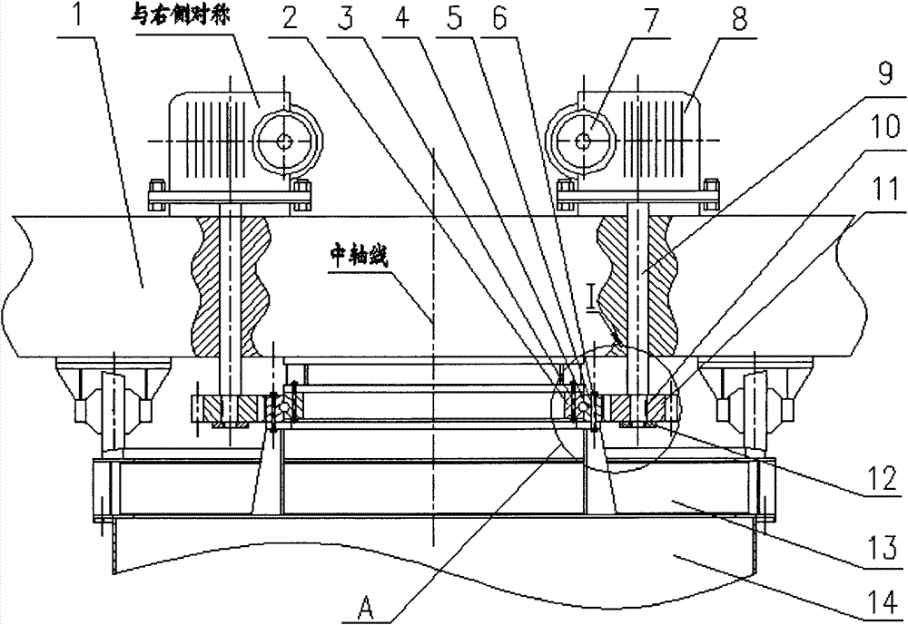 Rotating mechanism of gate seat type crane