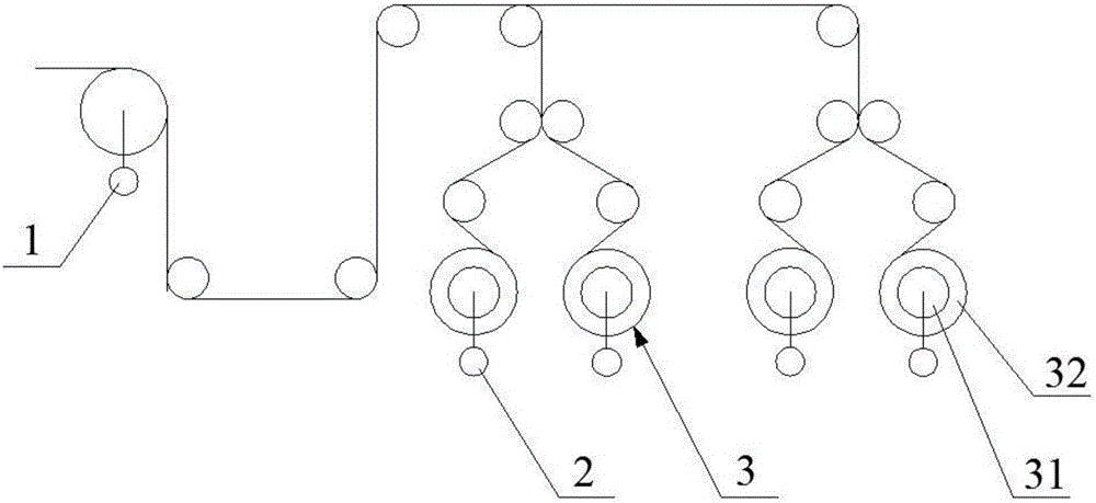 A control method for frame head winding tension of a multi-frame head yarn dyeing machine