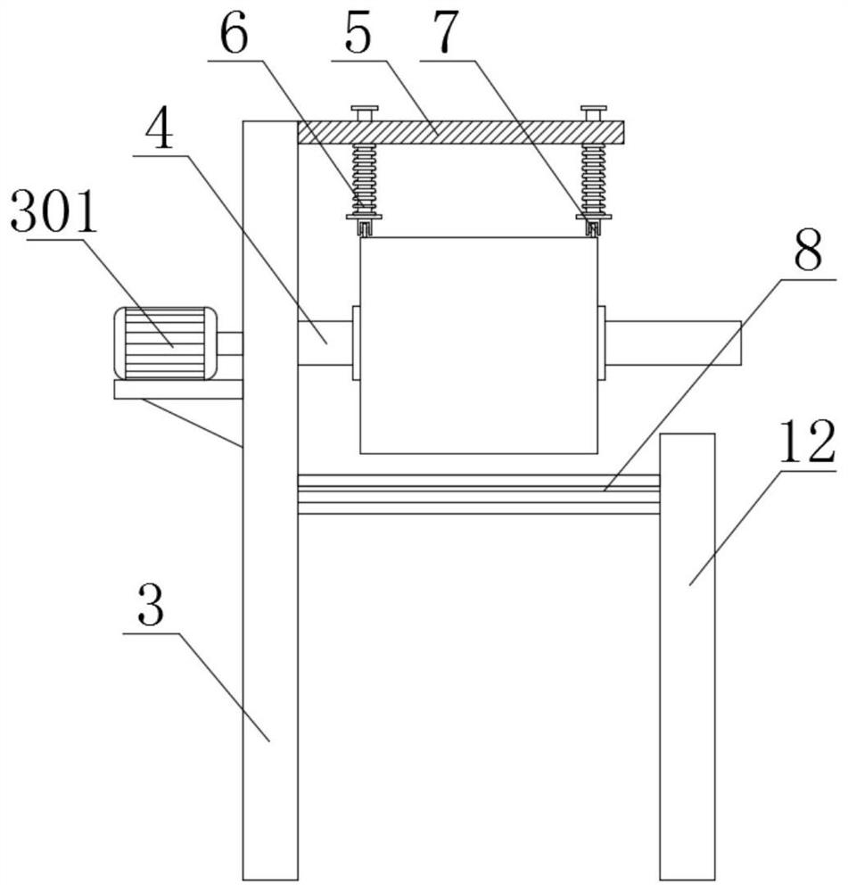 Waste material winding device for jump cutting machine