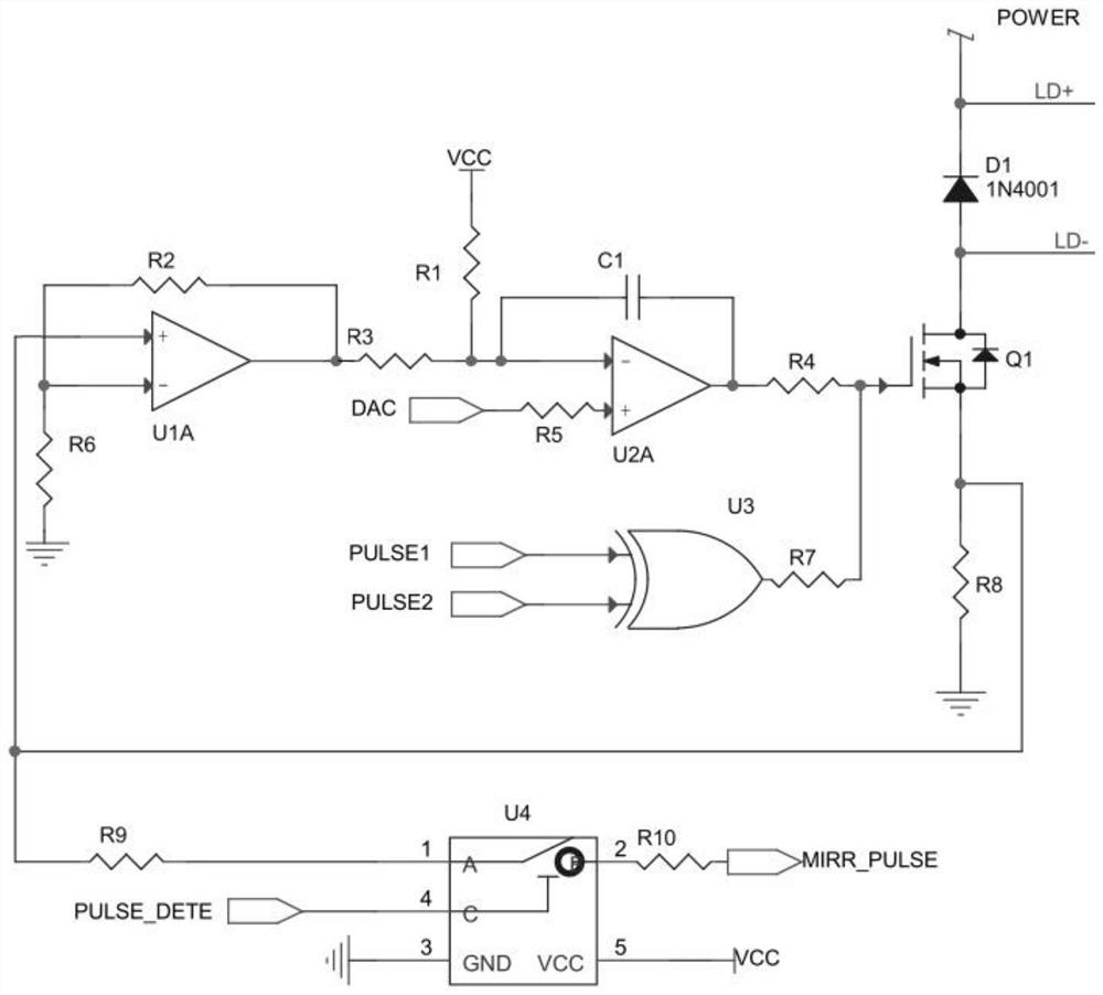 A driving device and system for combined pulsed high-power semiconductor laser therapeutic apparatus