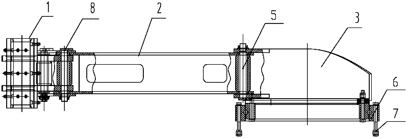 Detachable follow-up frame and installation process thereof