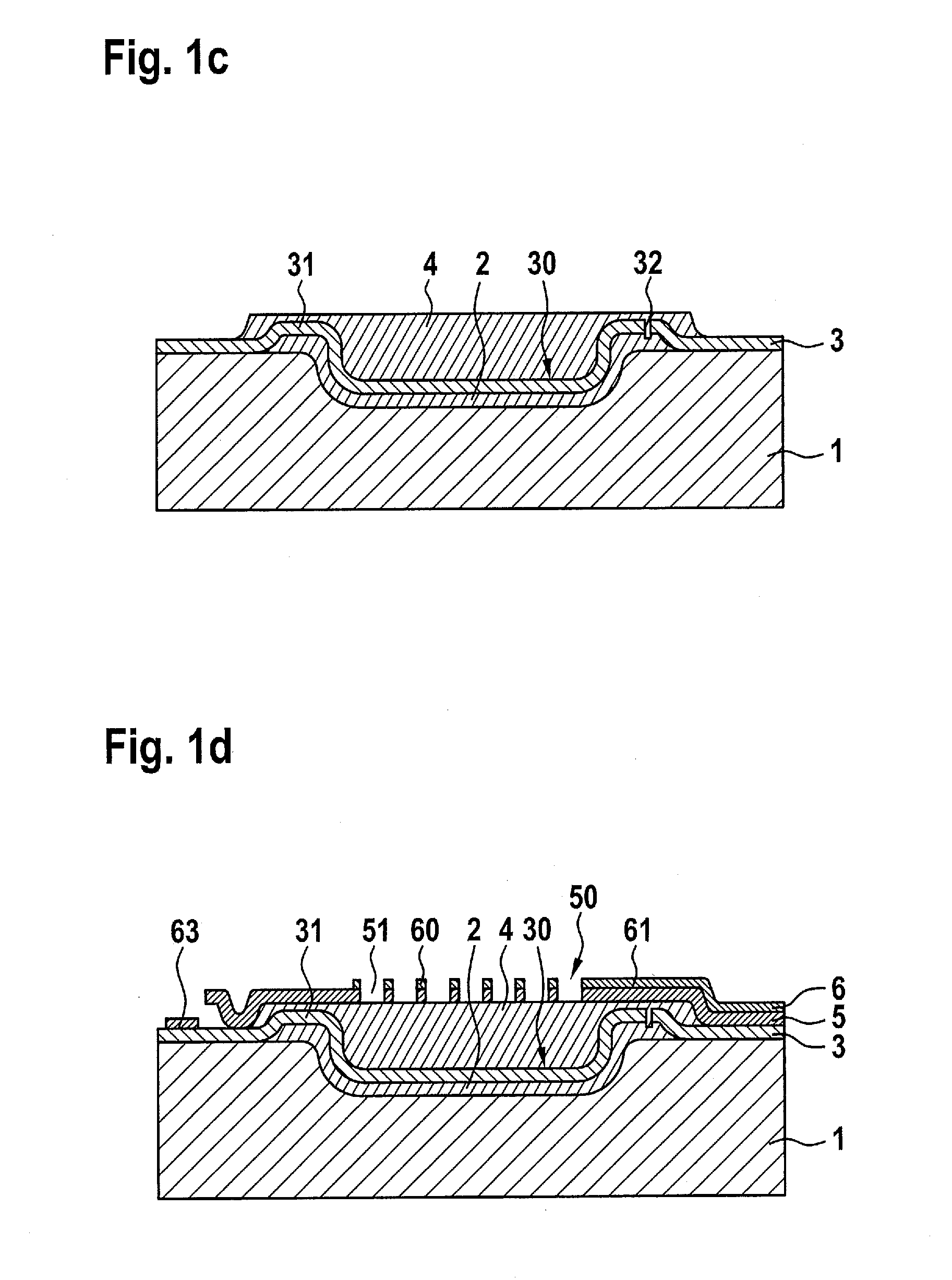 MEMS device having a microphone structure, and method for the production thereof