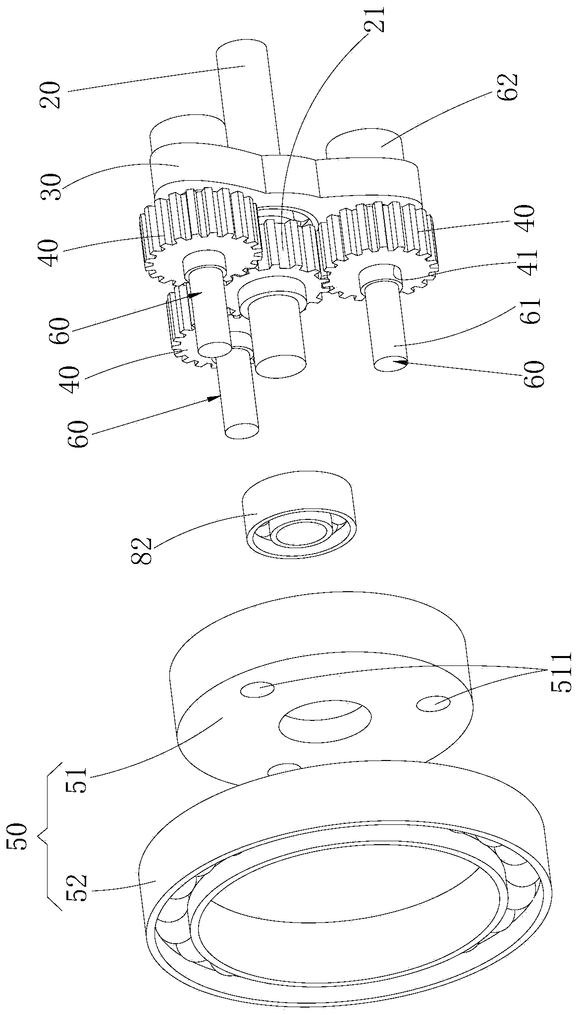 Planetary harmonic combined speed reducer