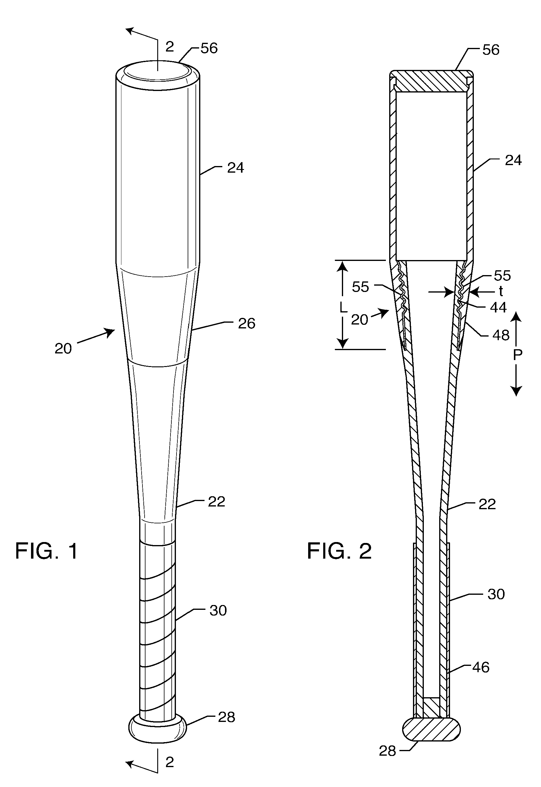 A multi-component bat having threaded connection and assembly process