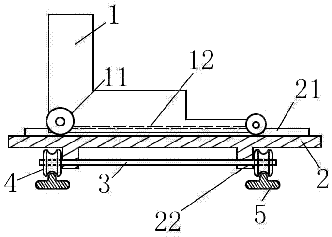 Horizontally-moving supporting frame applied to stone plate edge polishing device