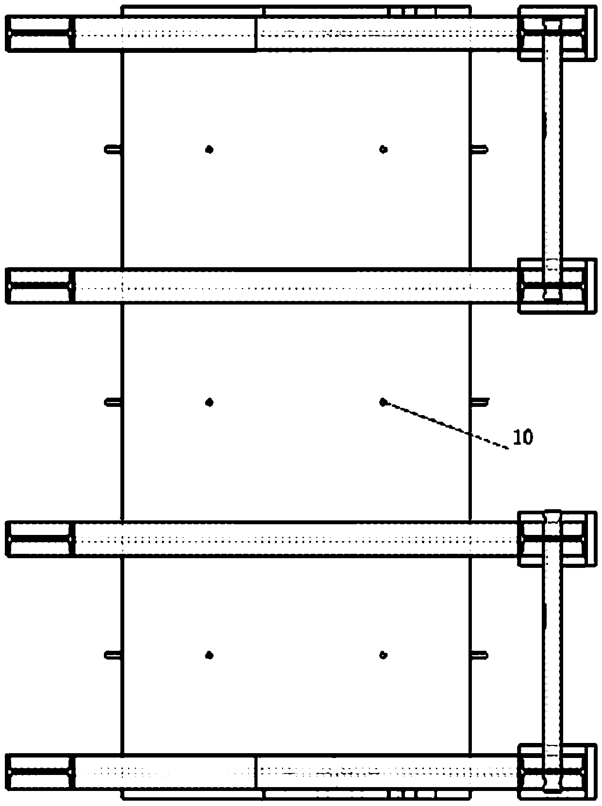 A convenient well-entry device for small-section continuous mining equipment components and a well-entry method based on it