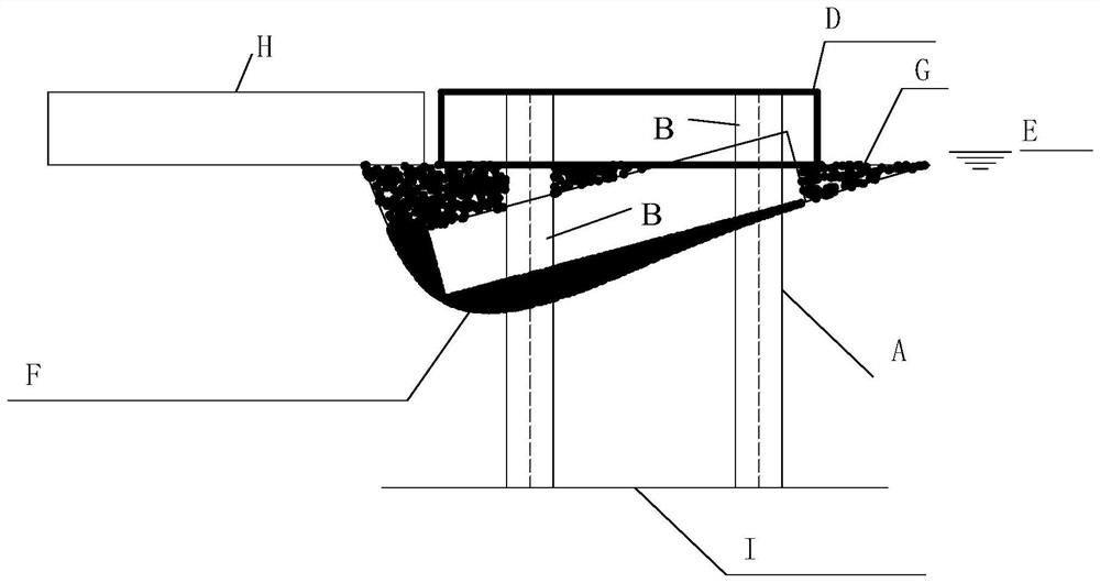 Reconstruction method of subsidence hydraulic structure