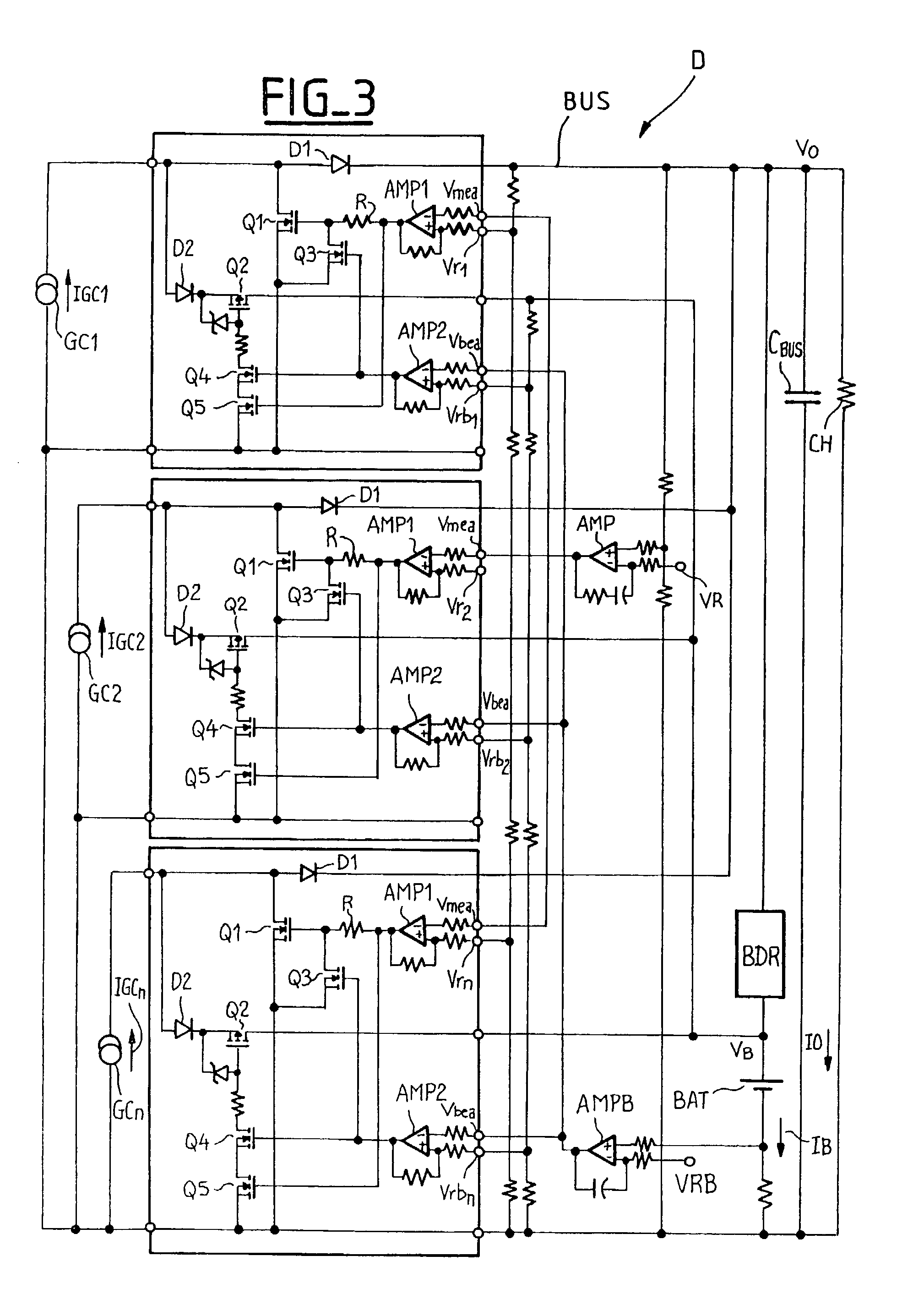 Energy regulation system for an electrical power supply bus
