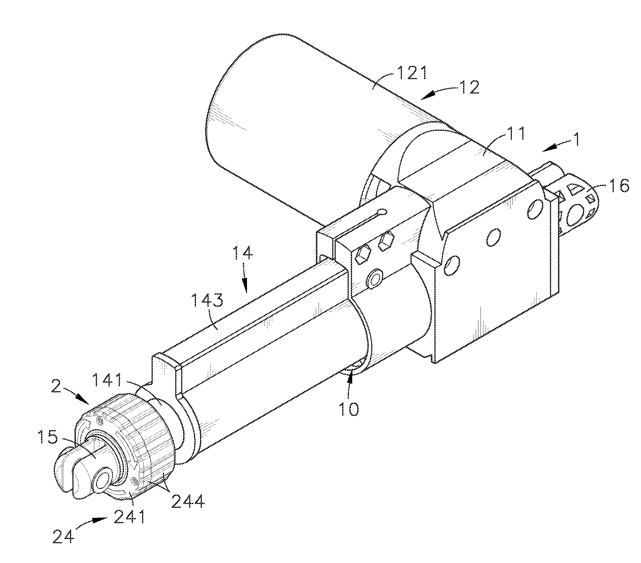 Electric push bar assembly