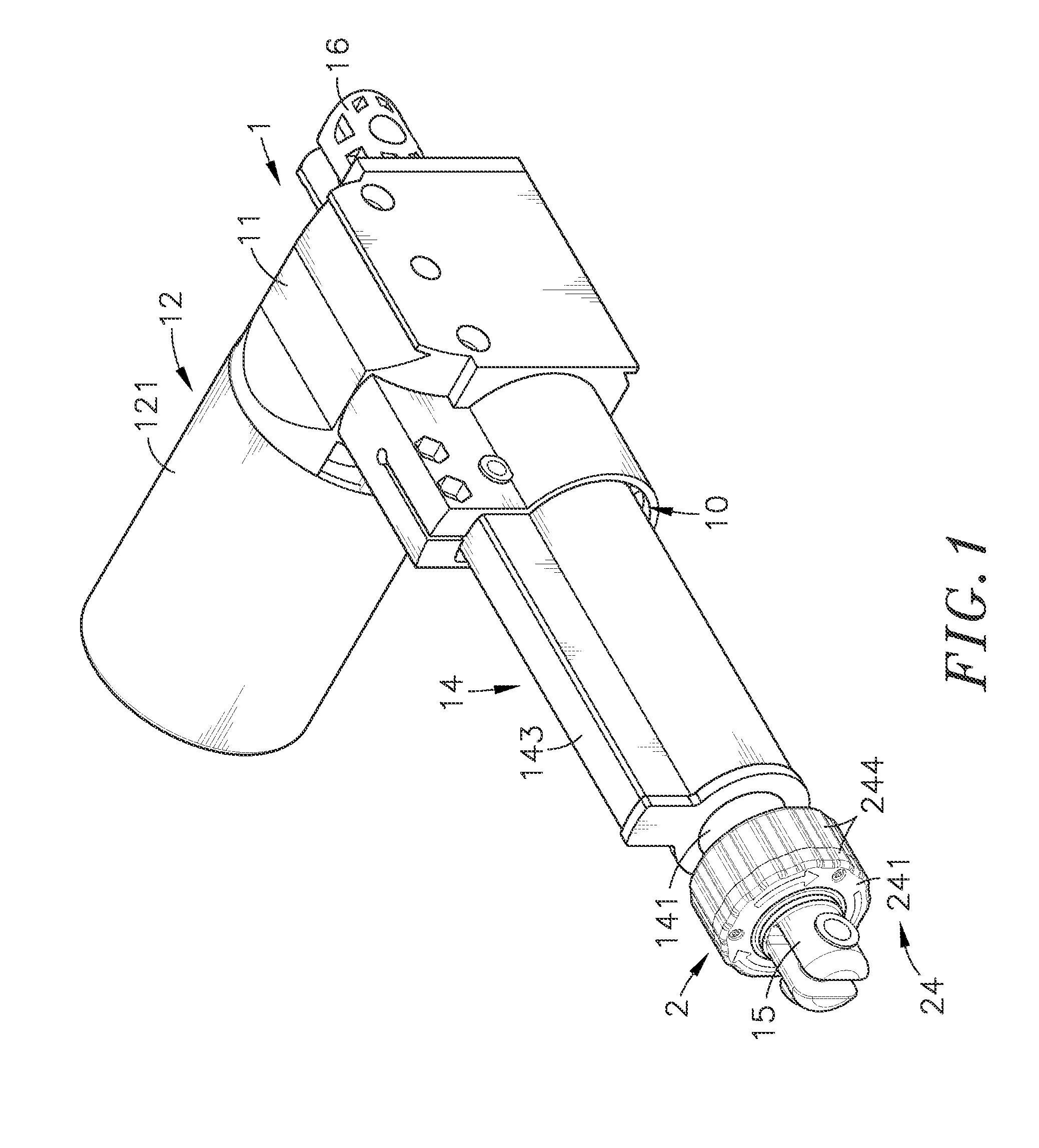 Electric push bar assembly