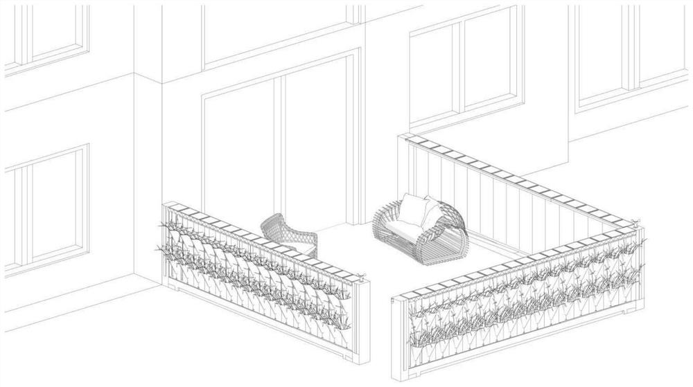 Enclosure plate type three-dimensional shutter greening device applied to multiple scenes