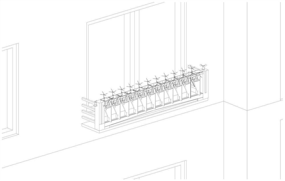 Enclosure plate type three-dimensional shutter greening device applied to multiple scenes