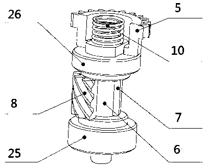 A manual automatic adjustment arm of automobile brake clearance