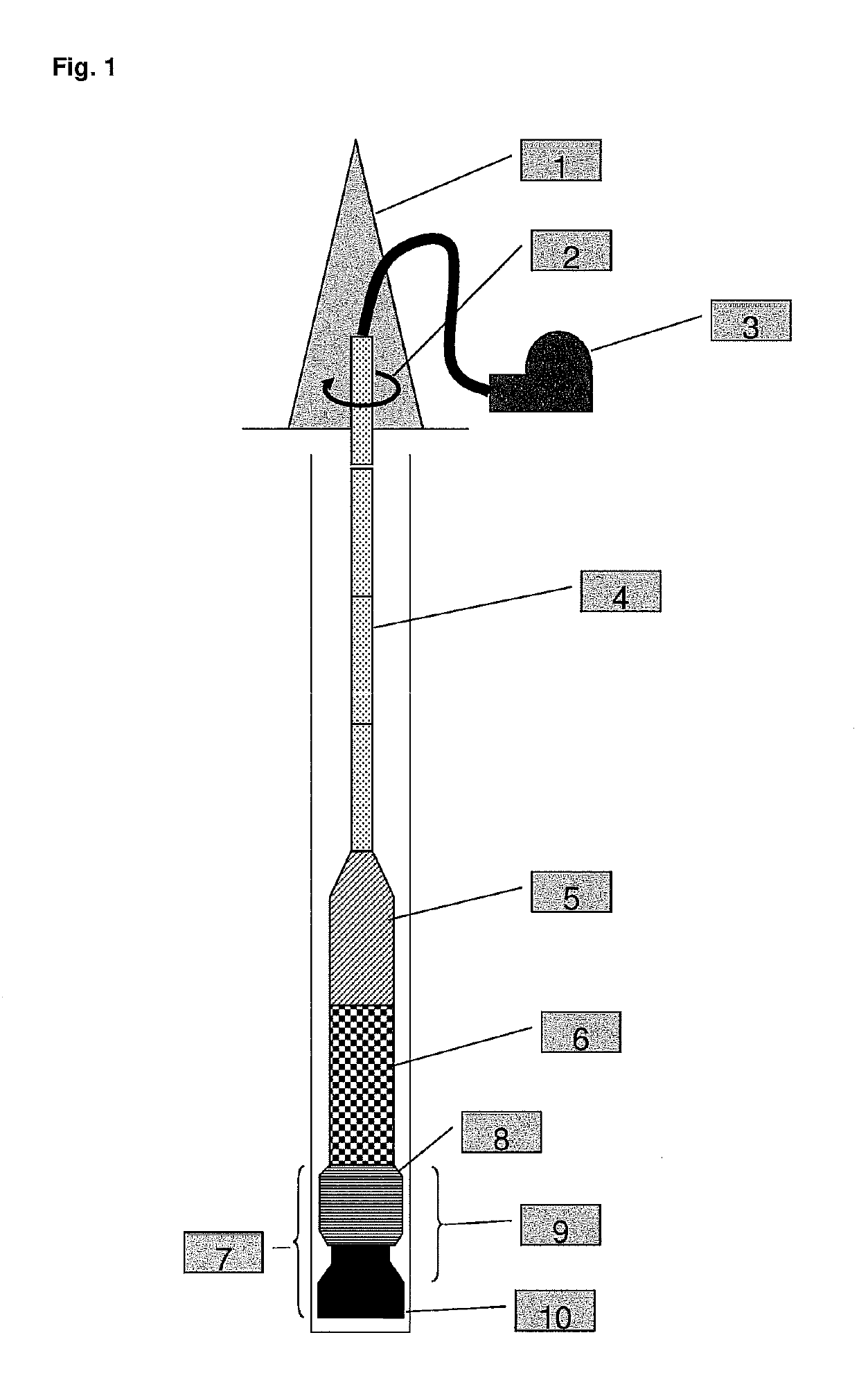 System for rotary drilling by electrical discharge