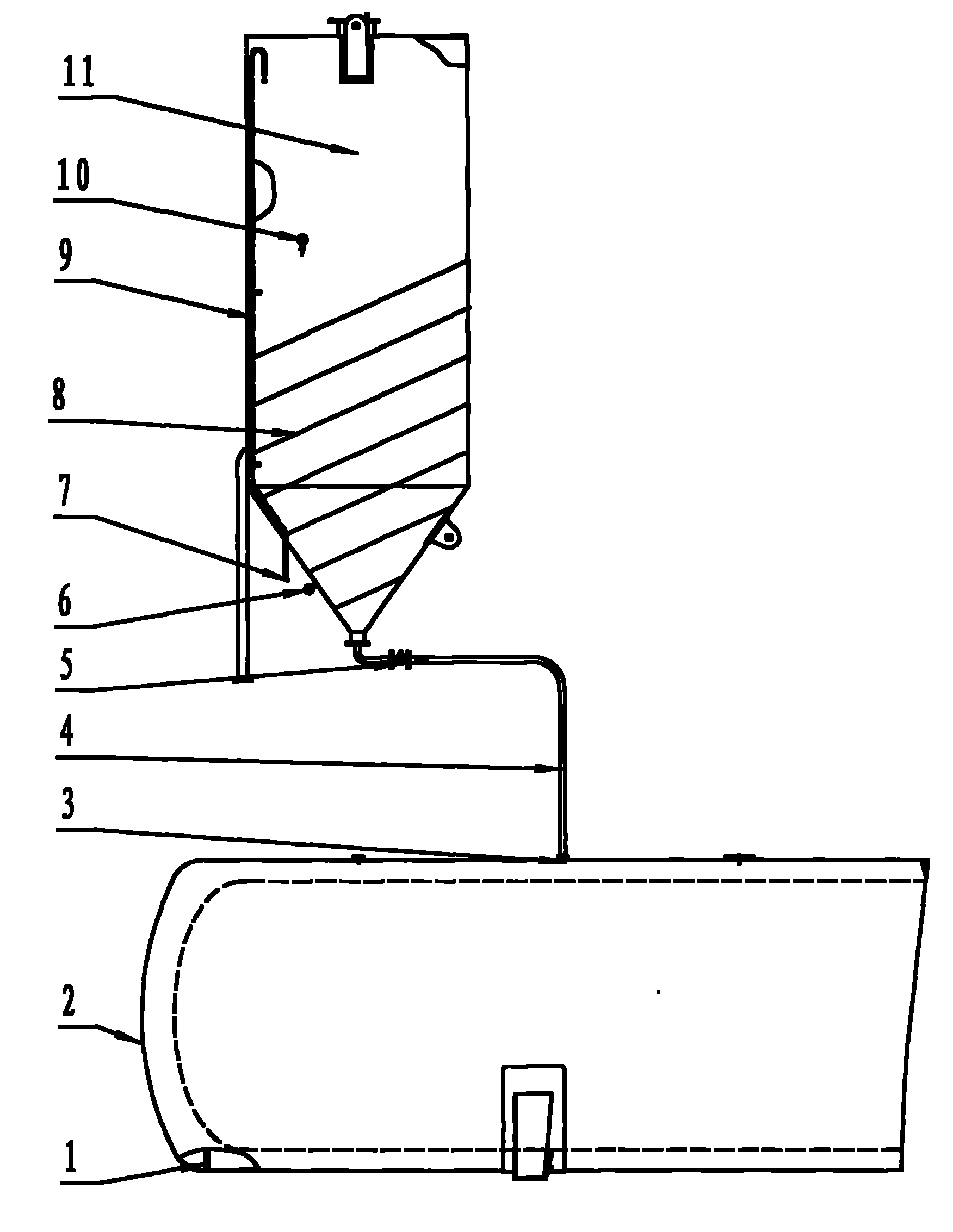 Method for filling sandwich layer thermal insulating material for deep cooling container and special filling apparatus