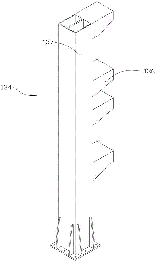 Mobile positioning device for rear parts of aircraft products