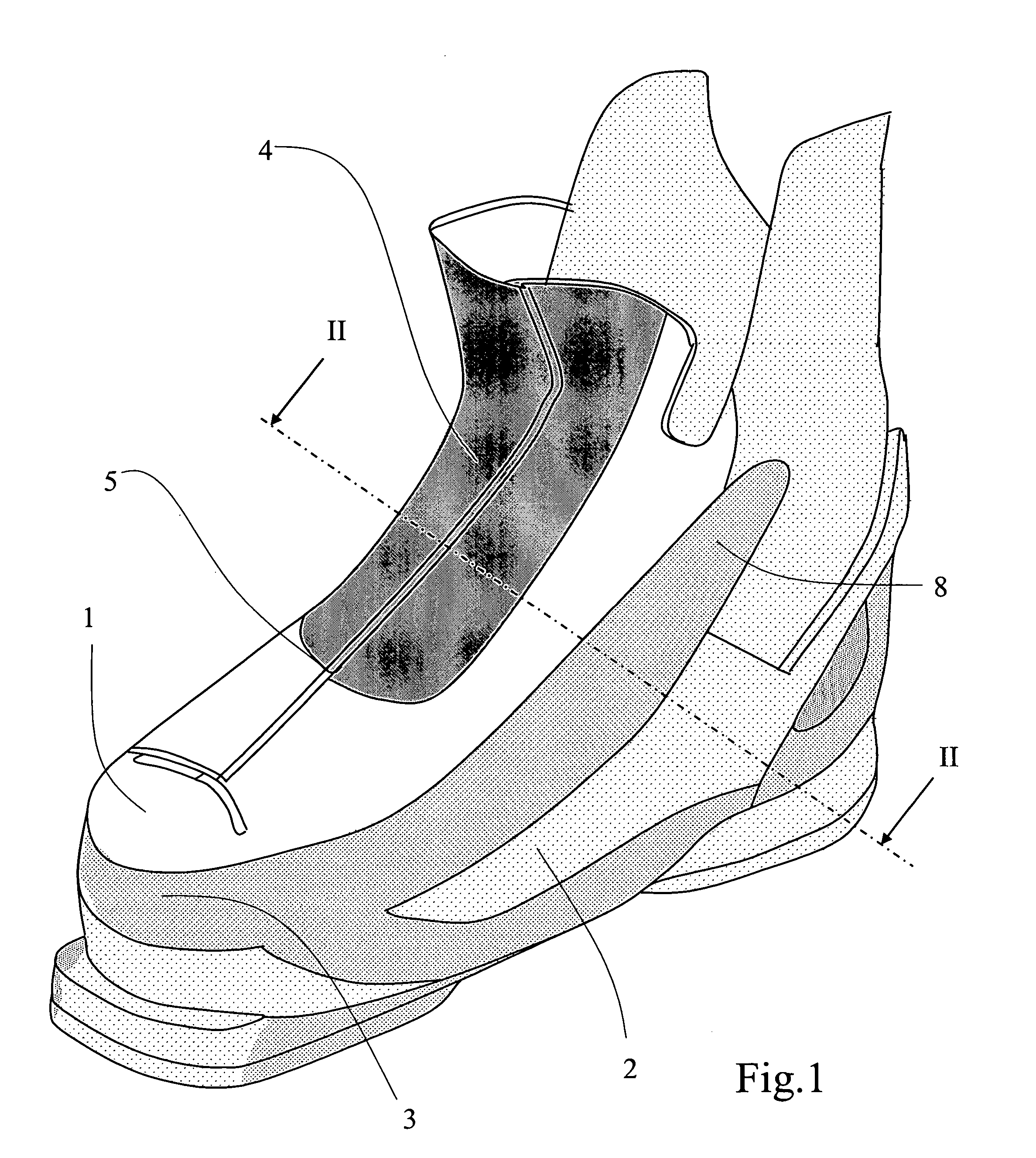 Sports boot shell with comfort sock