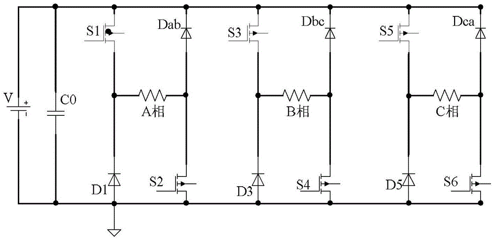 Split-phase excitation power topological structure of switched reluctance motor