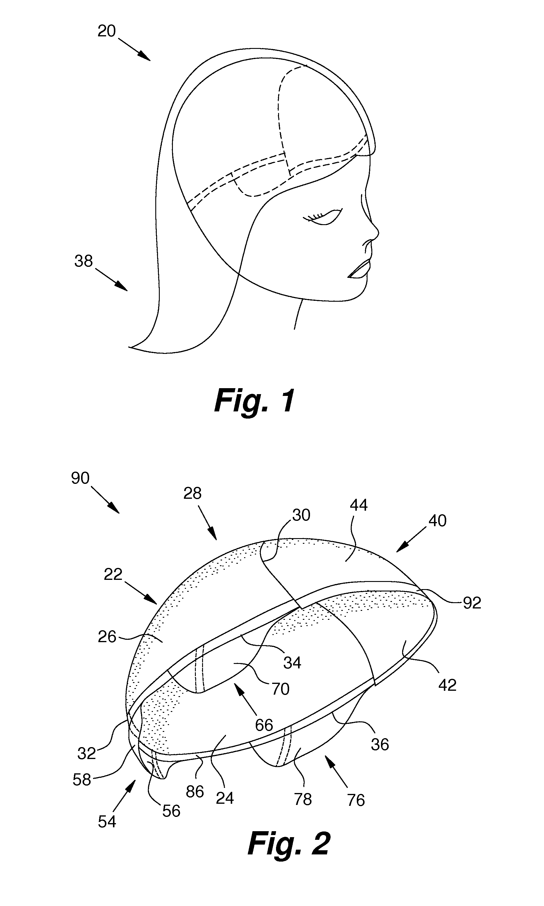 Wig with integral clinging foundation