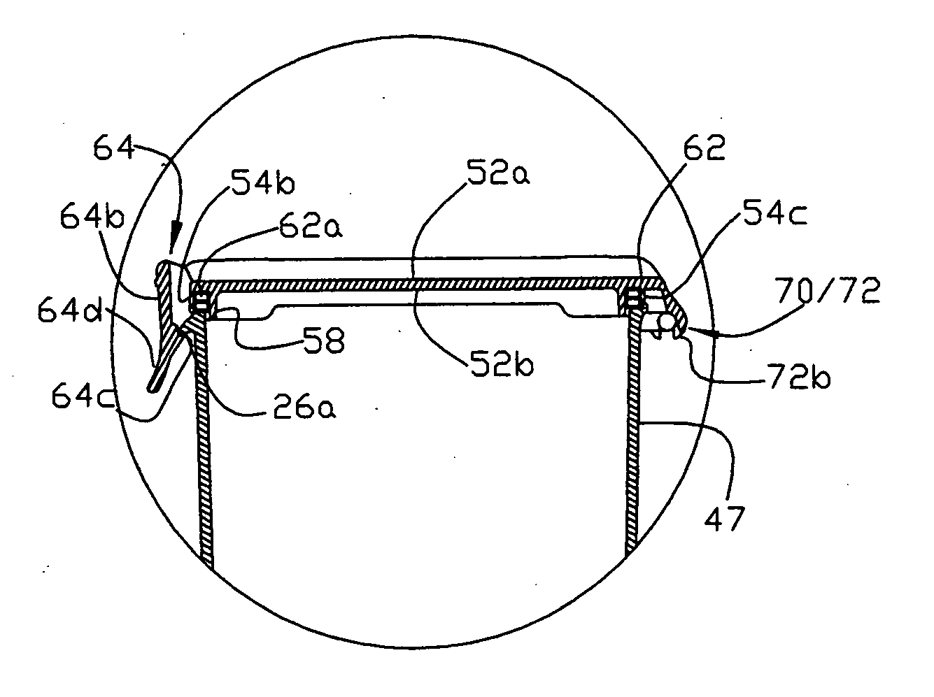 Container/hinged lid assembly