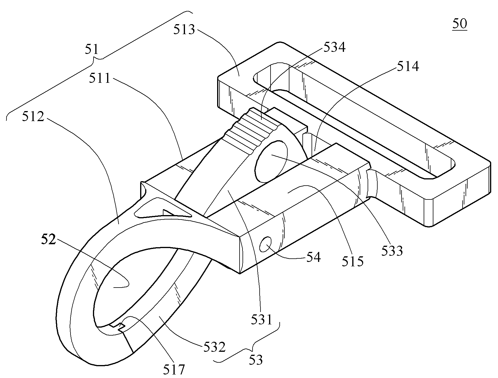 Shoulder strap assembly and snap hook structure thereof