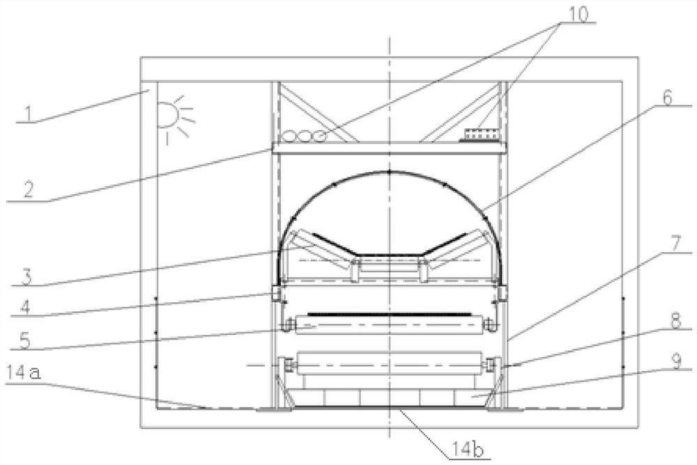 Improved method for closed vestibule of belt conveyor