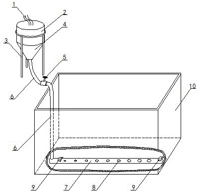 Simple and convenient feeding device applicable to indoor culture of holothuria scabra