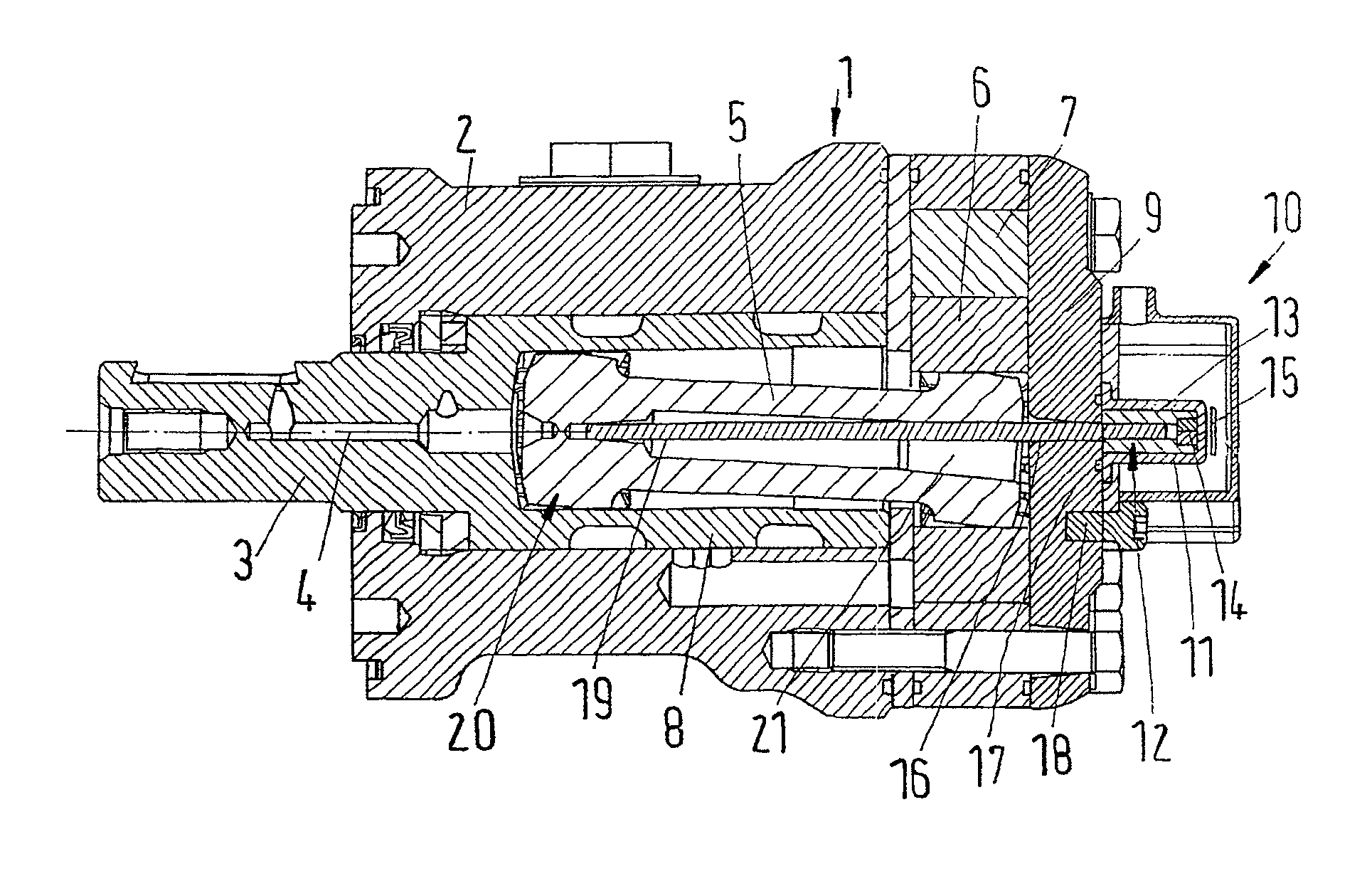 Fluid rotary machine with a sensor arrangement