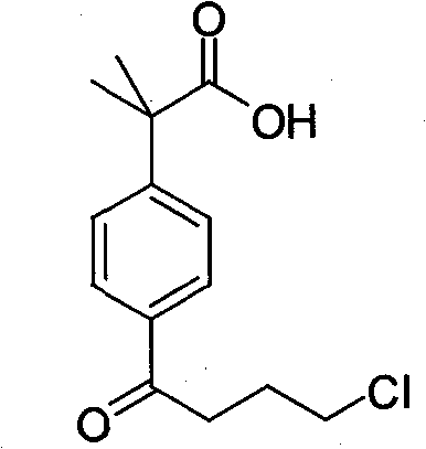 Method for synthesizing 2-[4-(4-chlorobutyryl)phenyl]-2-methylpropionic acid