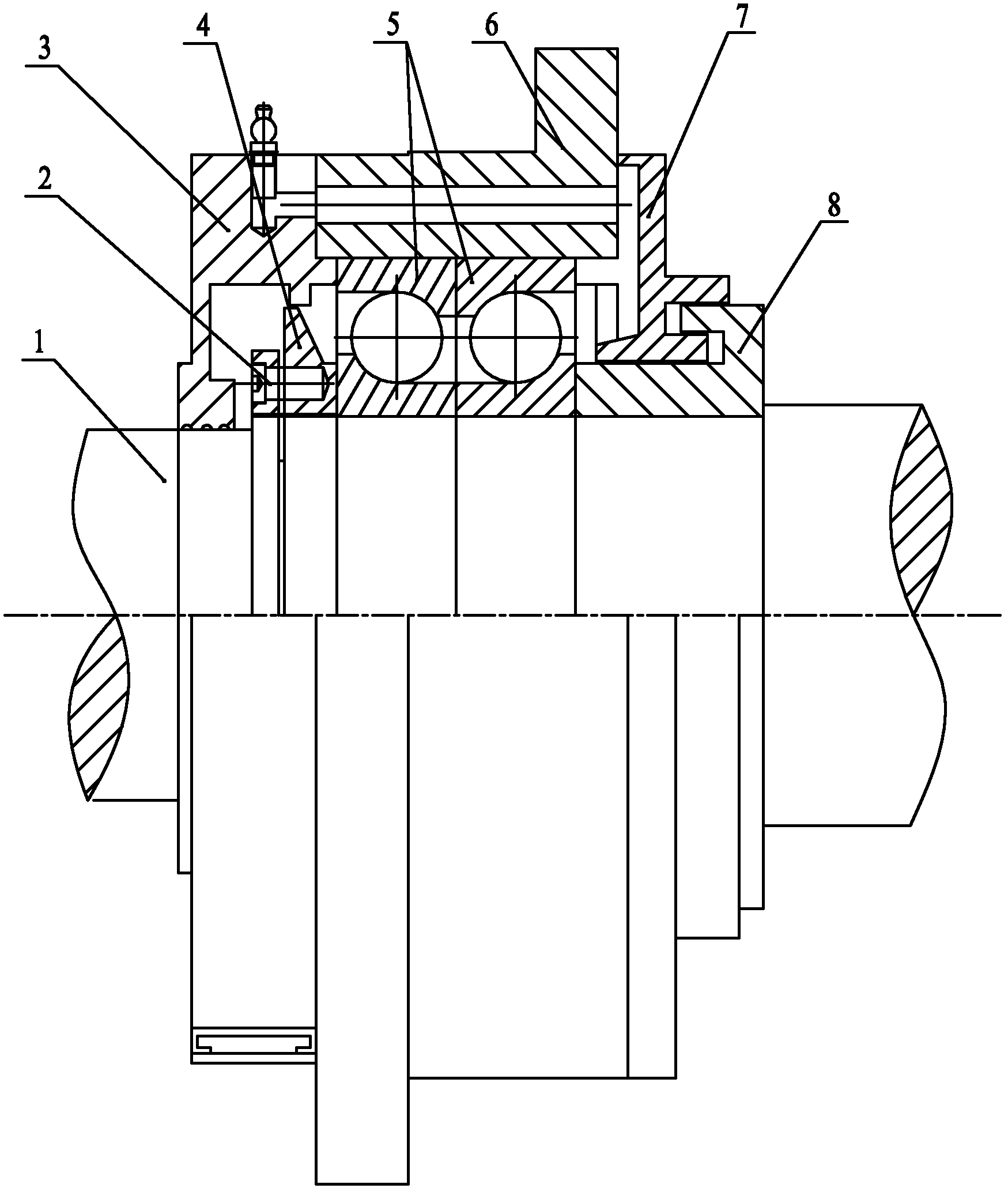 Bearing device of direct current vertical motor