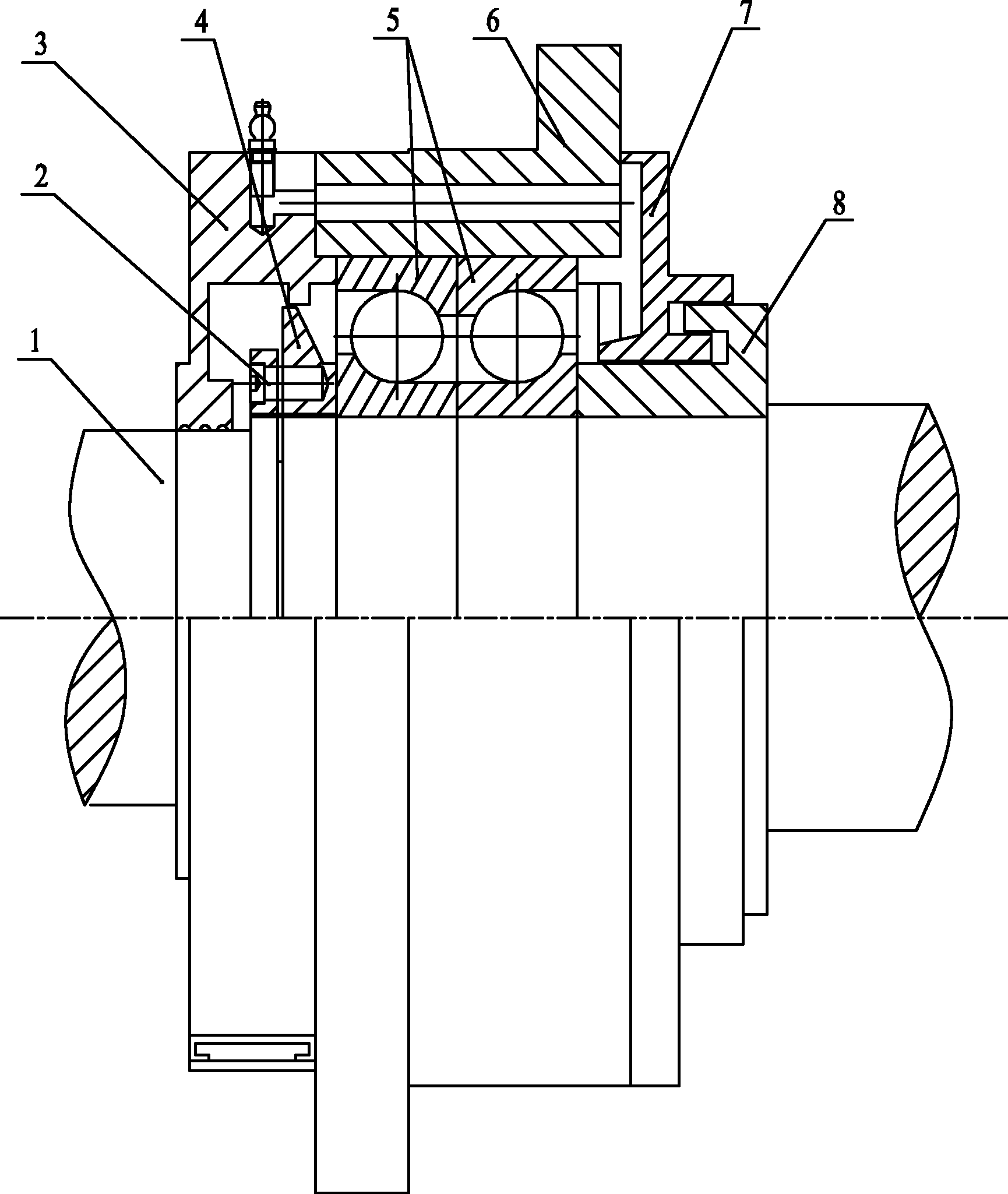 Bearing device of direct current vertical motor