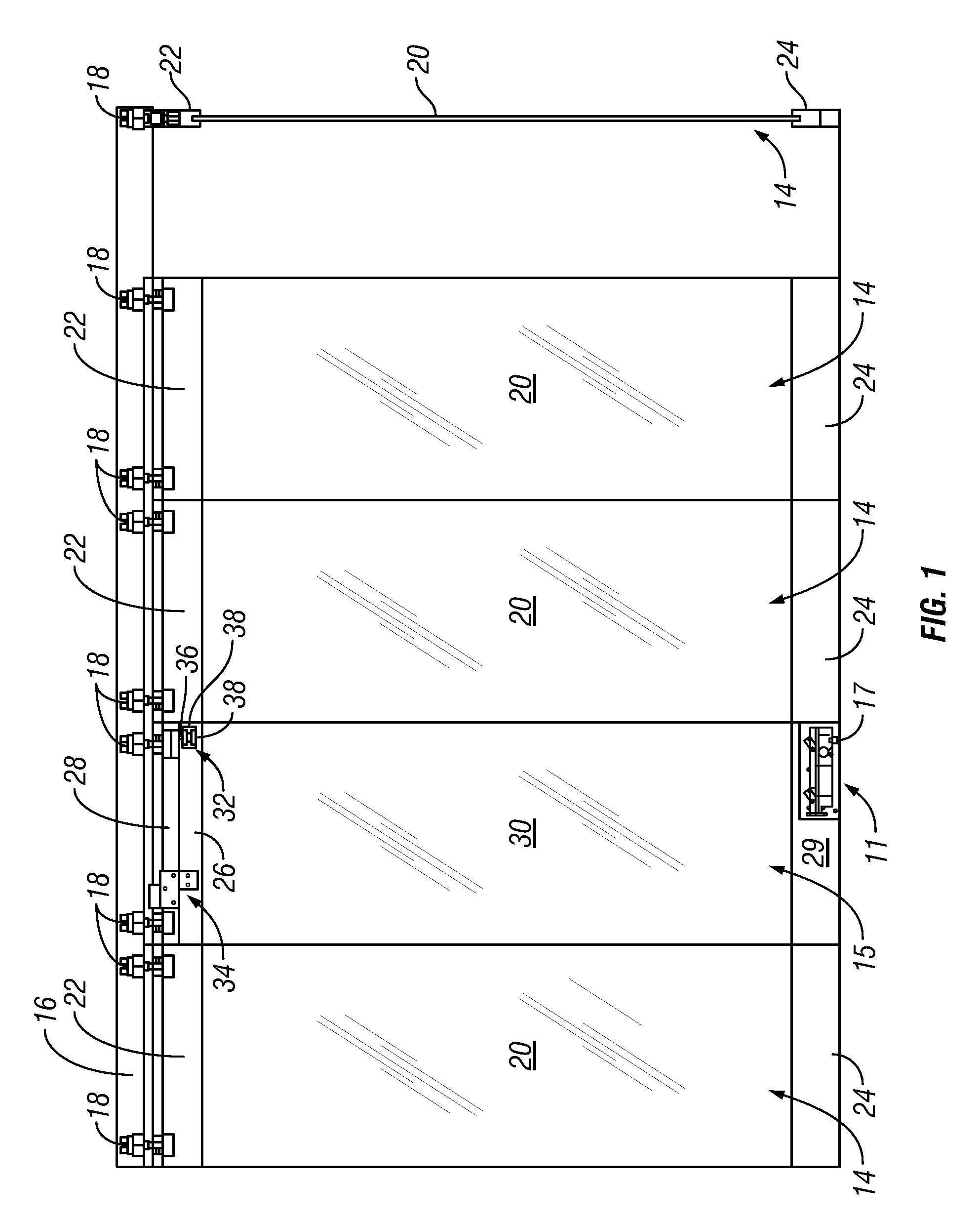 Wall panel system including a retractable floor anchor and method