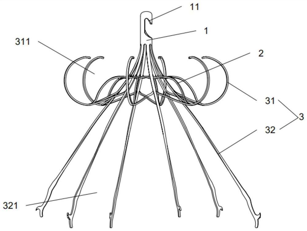 Vena cava filter with anti-tilt supporting arm and processing method thereof