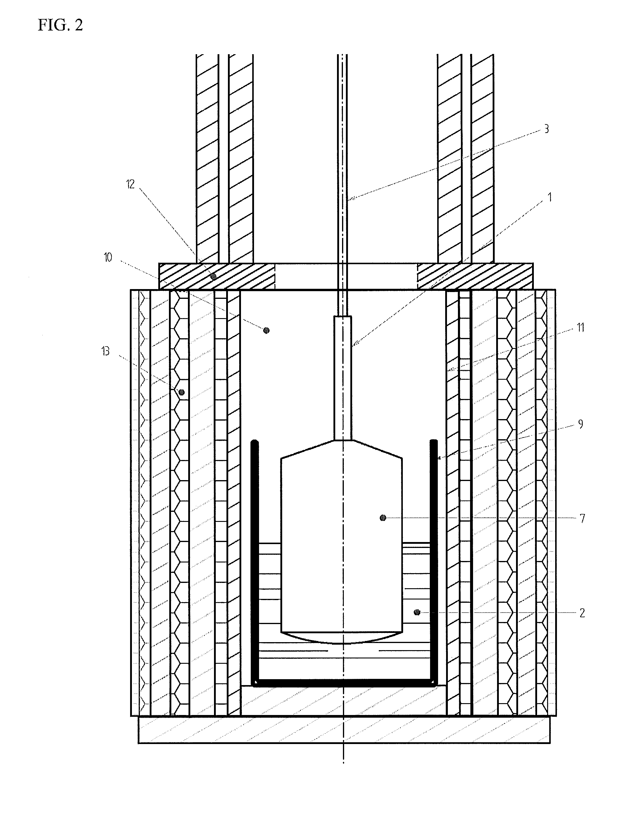 Method for the preparation of doped garnet structure single crystals with diameters of up to 500 mm