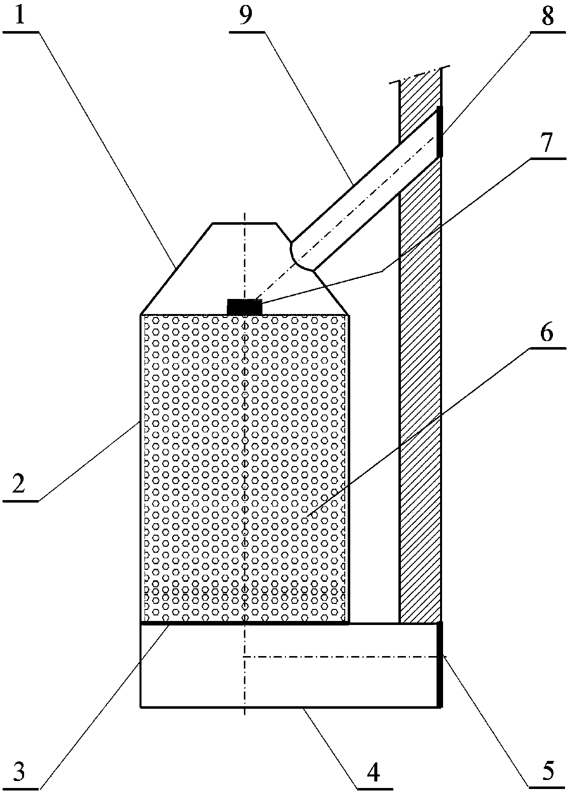 Heat supplying device for reverse combustion of scattered coal